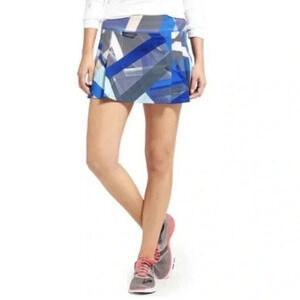 Athleta Electric Geo Speed Pleated Skort Golf Tennis Pickleball Womens small
